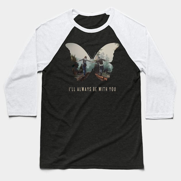 Max and Chloe Walking on Tracks - LIS Baseball T-Shirt by TDesign